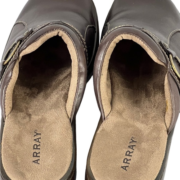 Array ladies brown leather mule slides shoes size 7.5 NEW - Picture 5 of 7